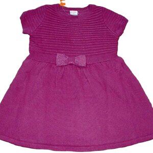 Gymboree Plum Party Sparkle Sweater Holiday Dress Size 18-24 months 5T Girls NWT
